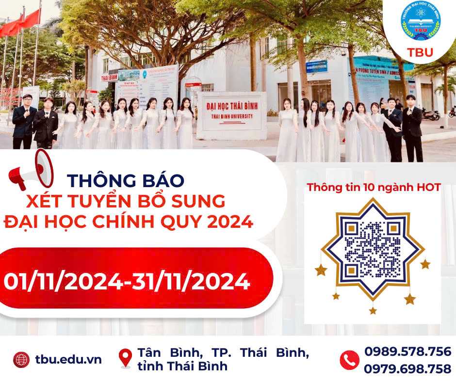 TRƯỜNG ĐẠI HỌC THÁI BÌNH - CHẤT LƯỢNG ĐÀO TẠO THỦ ĐÔ, HỌC PHÍ THÁI BÌNH 